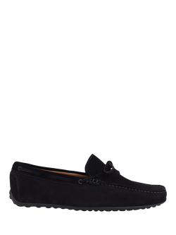 Jones Bootmaker Plymouth Suede Moccasins, Navy Suede
