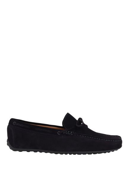 Jones Bootmaker Plymouth Suede Moccasins, Navy Suede