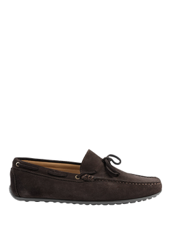 Jones Bootmaker Plymouth Suede Moccasins, Brown Suede