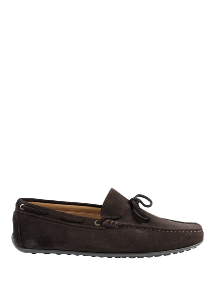Jones Bootmaker Plymouth Suede Moccasins, Brown Suede