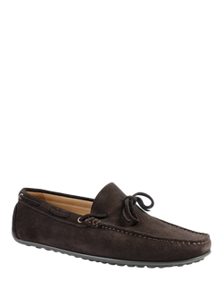 Jones Bootmaker Plymouth Suede Moccasins - view 2, Brown Suede