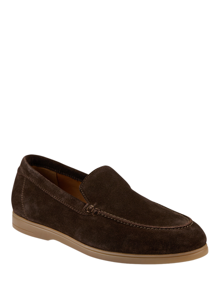 Jones Bootmaker Raiden Suede Loafers - view 2, Brown