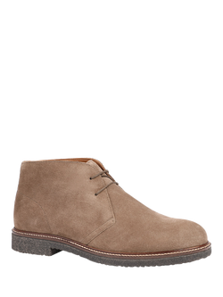 Jones Bootmaker Dempsey Suede Chukka Boots, Taupe - view 2, Taupe