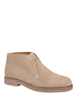 Jones Bootmaker Dempsey Suede Chukka Boots, Sand - view 2, Sand