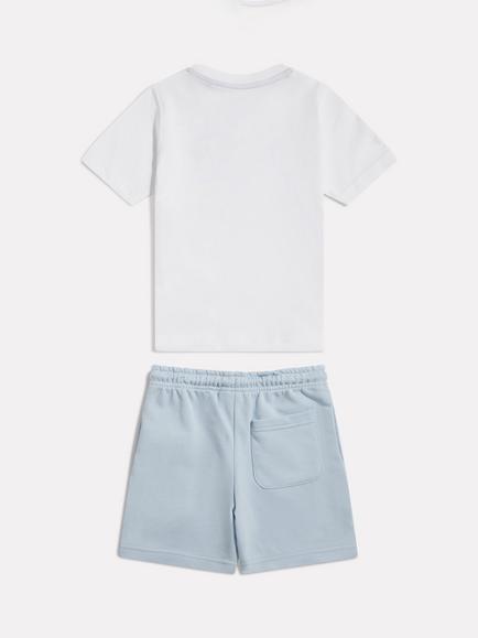 New Balance Kids' T-Shirt and Drawstring Shorts Set, Nb Bright White - view 2, Nb Bright White