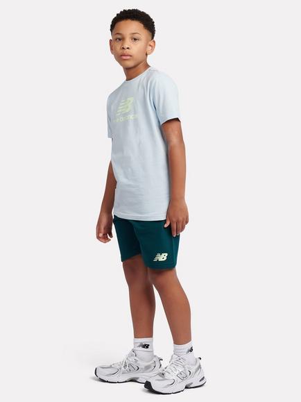 New Balance Kids' Logo Shorts and T-Shirt Set, Oxford Blue - view 2, Oxford Blue