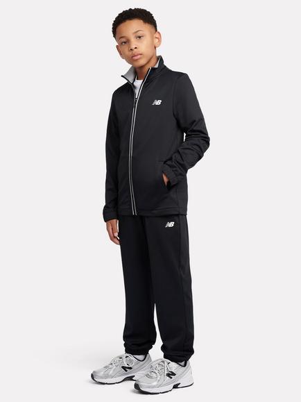 New Balance Kids'  1/4 Zip Funnel Top and Joggers Set, Caviar - view 2, Caviar