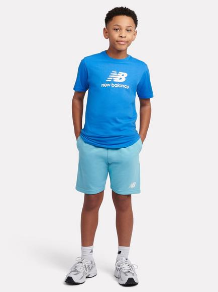 New Balance Kids' Logo Shorts and T-Shirt Set, Blue Bird, Blue Bird