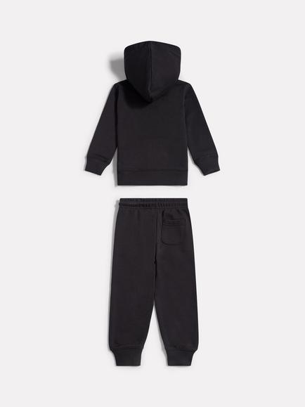 New Balance Kids' Stacked Logo Hoodie and Joggers Set, Caviar - view 2, Caviar