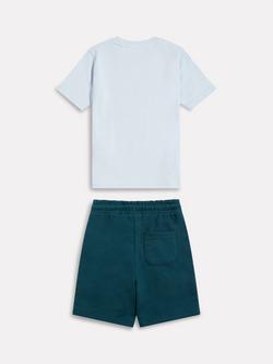 New Balance Stacked Logo T-Shirt & Shorts Set - view 2, Oxford Blue