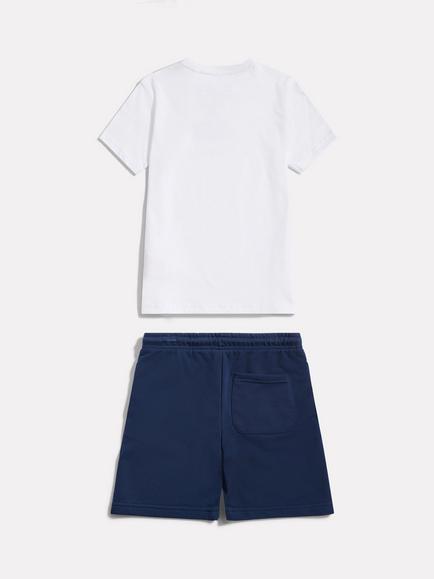 New Balance Kids' Stacked Logo T-Shirt and Shorts Set, Bright White - view 2, Bright White