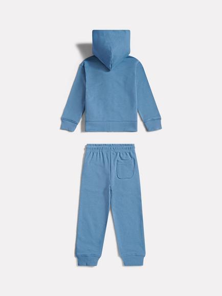 New Balance Kids' Stacked Logo Zip Through Hoodie and Joggers Set - view 2, Heron Blue