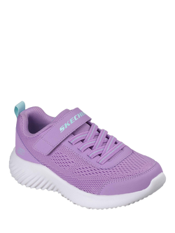 Skechers Kids' Bounder Free Mesh Trainers, Lavender - view 2, Lavender