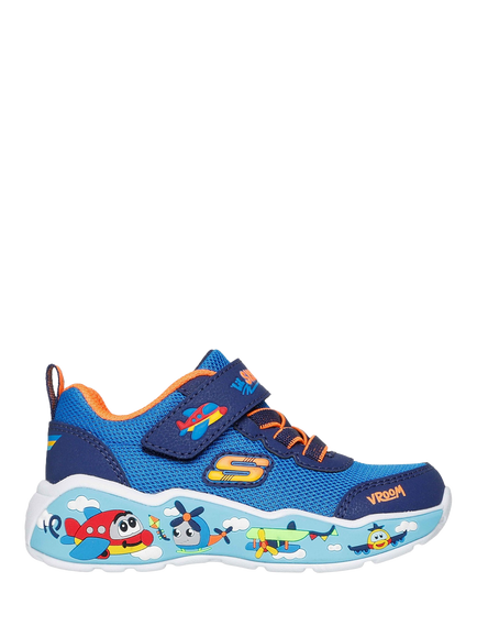 Skechers Kids' Play Scene Trainers, Blue/Navy, Blue/Navy