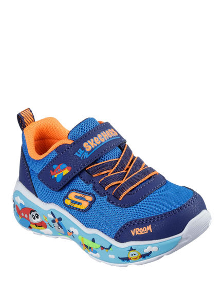 Skechers Kids' Play Scene Trainers, Blue/Navy - view 2, Blue/Navy