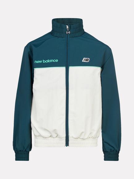 New Balance Zipped Funnel Neck Sports Jacket, Teal Green, Teal Green