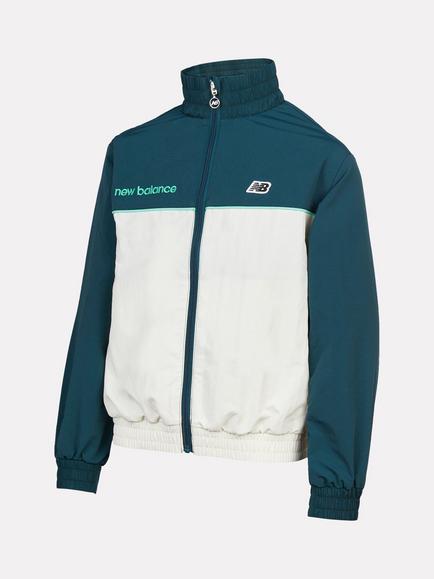 New Balance Zipped Funnel Neck Sports Jacket, Teal Green - view 2, Teal Green