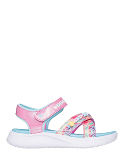 Skechers Kids' Jumpsters Open Toe Sandals, Pink Multi, Pink Multi