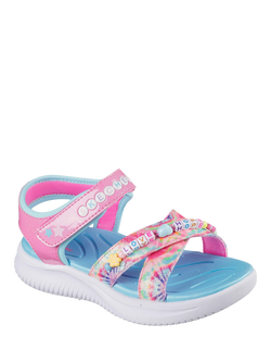 Skechers Kids' Jumpsters Open Toe Sandals, Pink Multi - view 2, Pink Multi