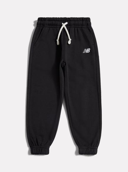 New Balance Kids' French Terry Logo Joggers, Caviar