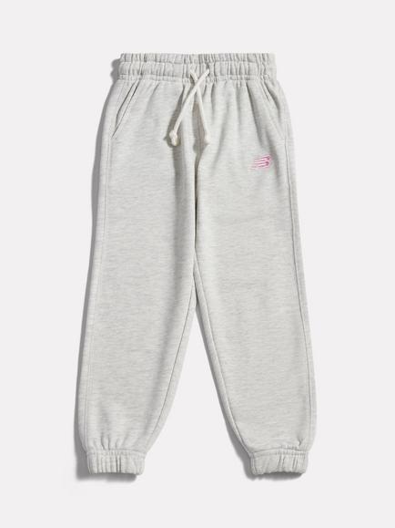 New Balance Kids' French Terry Joggers, Grey Marl, Grey Marl