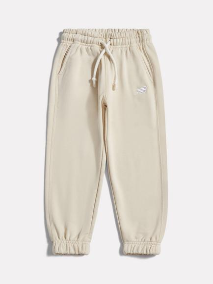 New Balance Kids' French Terry Logo Joggers, Linen