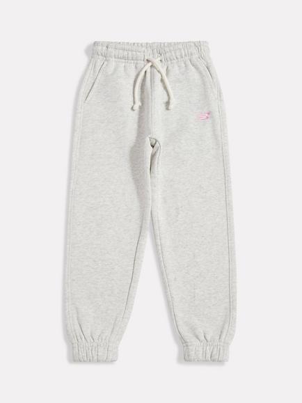 New Balance Kids' Fleece Drawstring Joggers, Ash Heather