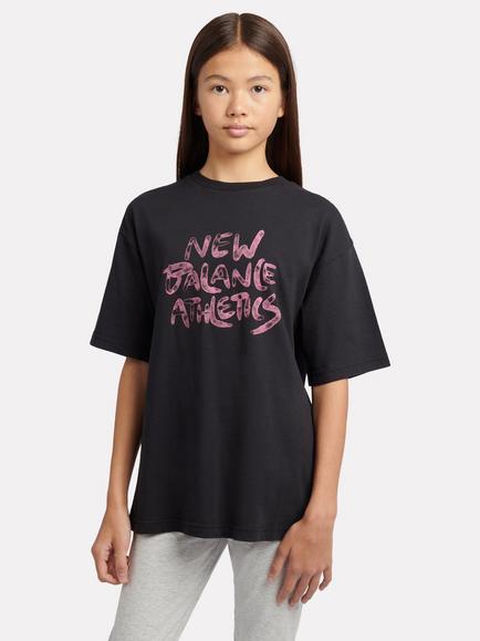 New Balance Kids' Athletics Graffiti Graphic T-Shirt, Black, Black