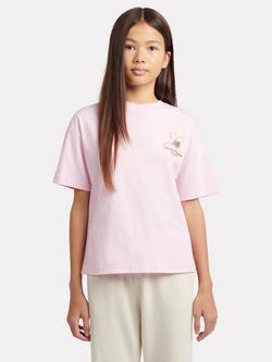 New Balance Kids' Boston Floral Graphic T-Shirt, Light Raspberry, Light Raspberry