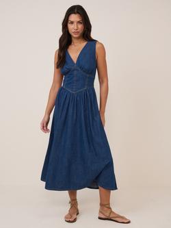 Nobody's Child Jackson Sleeveless Denim Midi Dress, Blue, Blue
