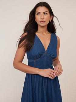 Nobody's Child Jackson Sleeveless Denim Midi Dress, Blue - view 2, Blue