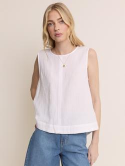 Nobody's Child Sleeveless Double Gauze Cotton Top, White, White