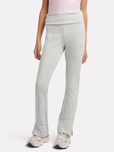New Balance Kids' Logo Flared Leggings, Grey Marl, Grey Marl