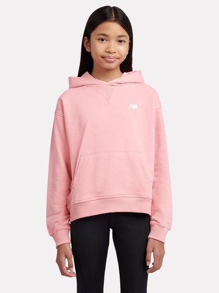 New Balance Kids' Relaxed Cotton Blend Hoodie, Double Bubble, Double Bubble