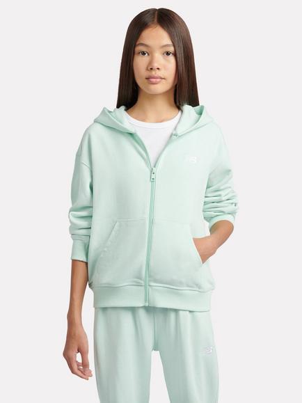 New Balance Kids' Full-Zip Hoodie, Jade Green, Jade Green