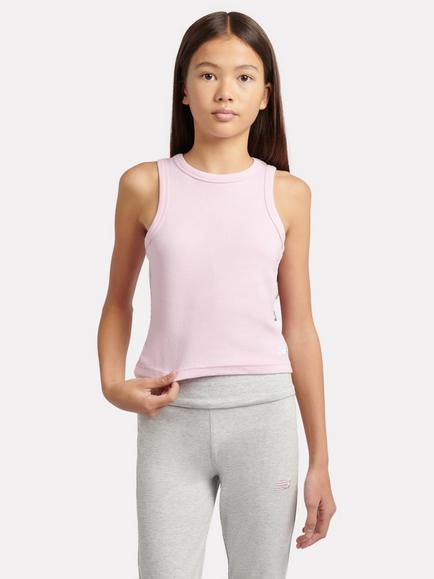 New Balance Kids' Fitted Ribbed Vest, Pink