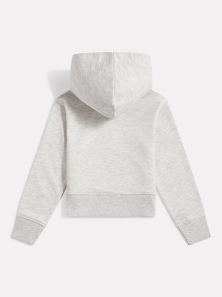 New Balance Kids' Cotton Blend Hoodie, Ash Heather - view 2, Ash Heather