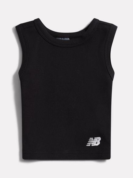 New Balance Kids' Fitted Ribbed Vest, Black