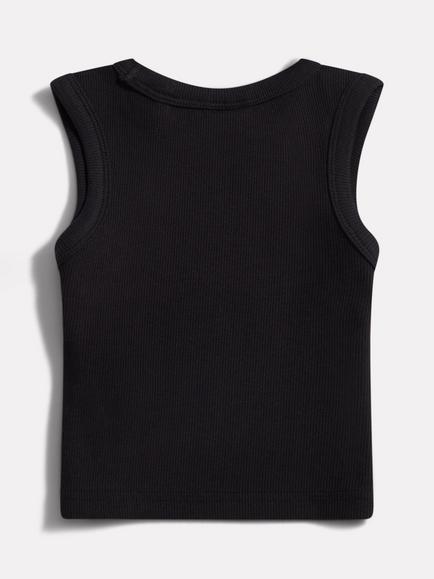 New Balance Kids' Fitted Ribbed Vest - view 2, Black