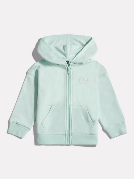 New Balance Kids' Small Logo Zip Hoodie, Duck Egg Blue