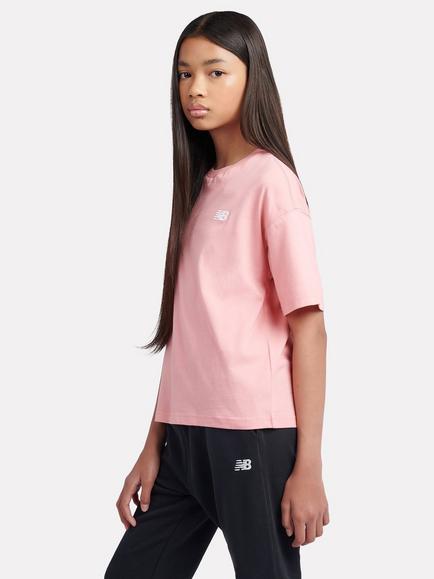 New Balance Kids' Jersey Logo T-Shirt, Pink - view 2, Pink