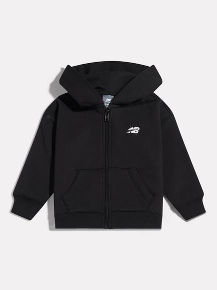 New Balance Kids' Fleece Full Zip Hoodie, Caviar