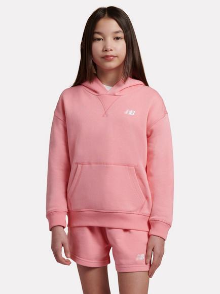 New Balance Kids' Small Logo Hoodie, Pink, Pink