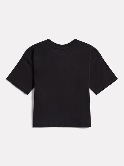 New Balance Kids' Cotton Small Logo Crew T-Shirt - view 2, Black