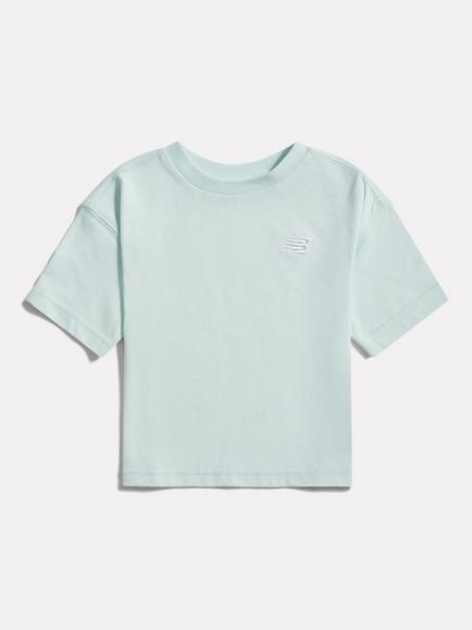 New Balance Kids' Short Sleeve Crew Neck T-Shirt, Cosmic Jade, Cosmic Jade