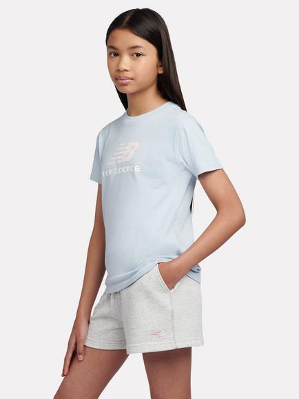 New Balance Kids' Short Sleeve Stacked Logo T-Shirt, Oxford Blue - view 2, Oxford Blue