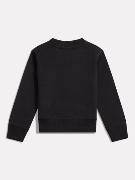 New Balance Kids' Crew Neck Stack Logo Sweatshirt - view 2, Caviar