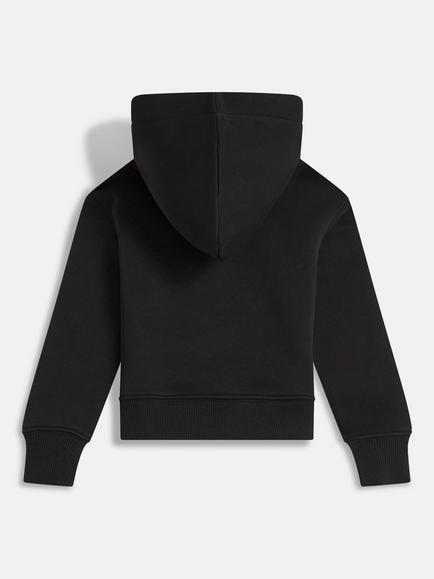 New Balance Kids' Stacked Logo Hoodie, Black - view 2, Black