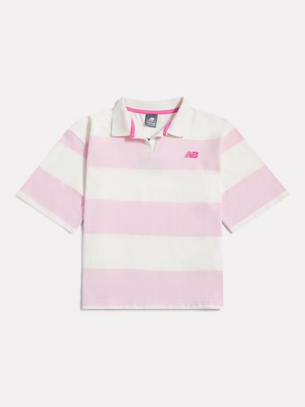 New Balance Kids' Stripe Rugby Polo Shirt, Multi, Multi