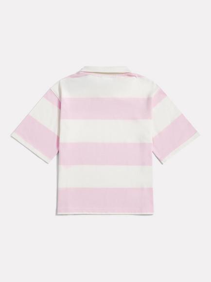 New Balance Kids' Stripe Rugby Polo Shirt, Multi - view 2, Multi